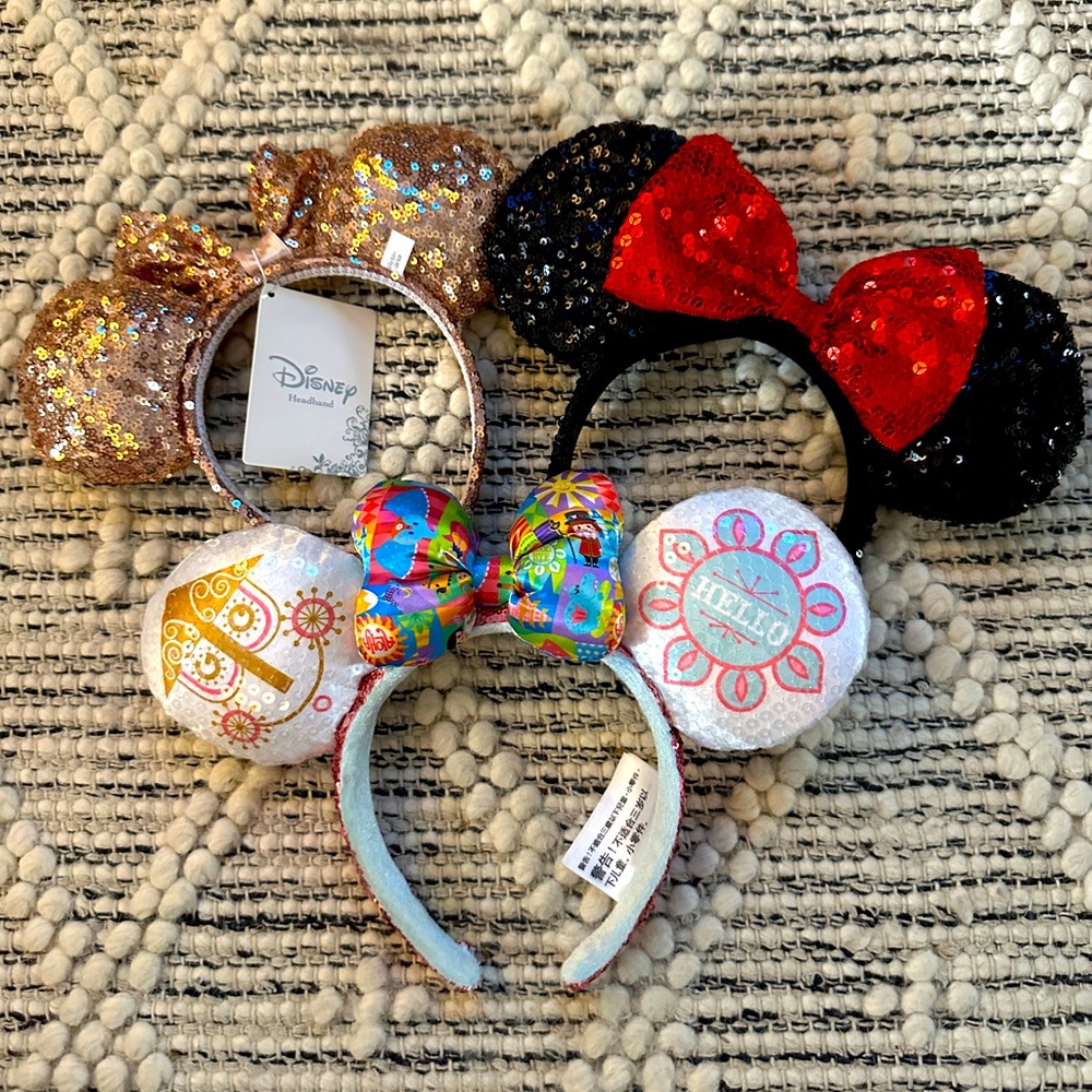 3 pairs of Disney ears, never worn